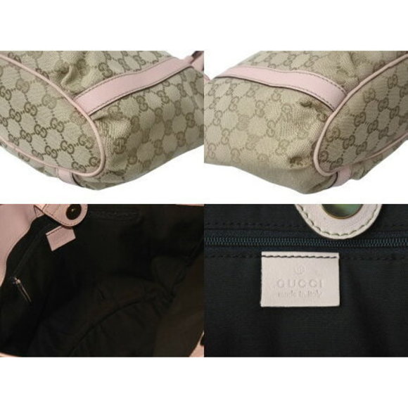 Gucci Pink Beige GG Handbag Canvas - Picture 9 of 9